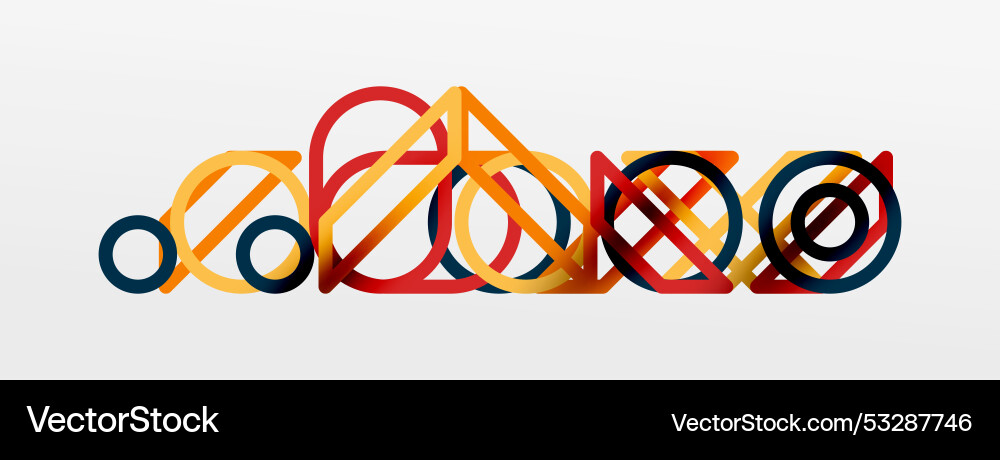 Abstract background - colorful circle lines Vector Image