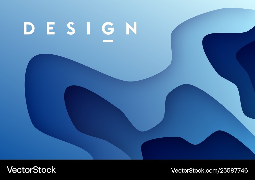 Abstract Paper Cutout Gradient Vector Image