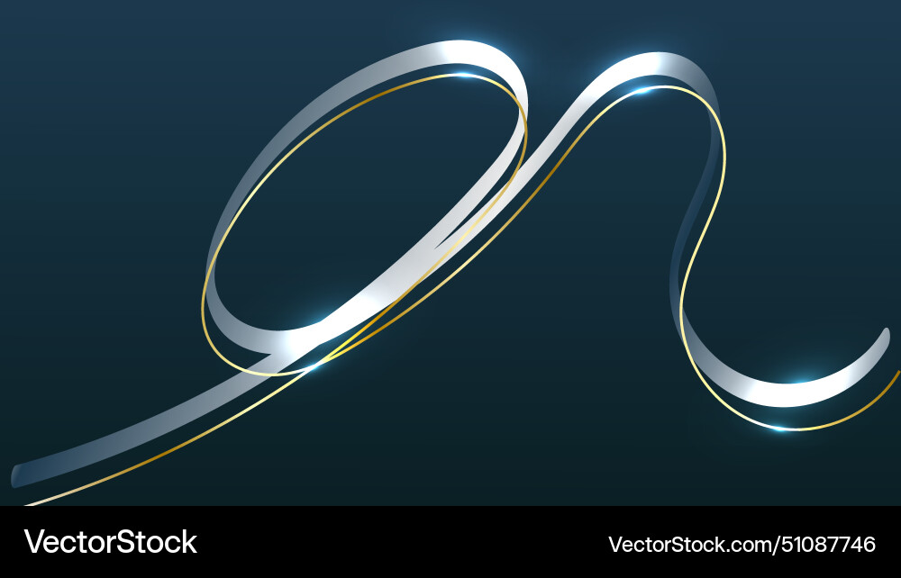 Abstract ribbon and line elements with glowing Abstract ribbon and line elements with glowing vector image