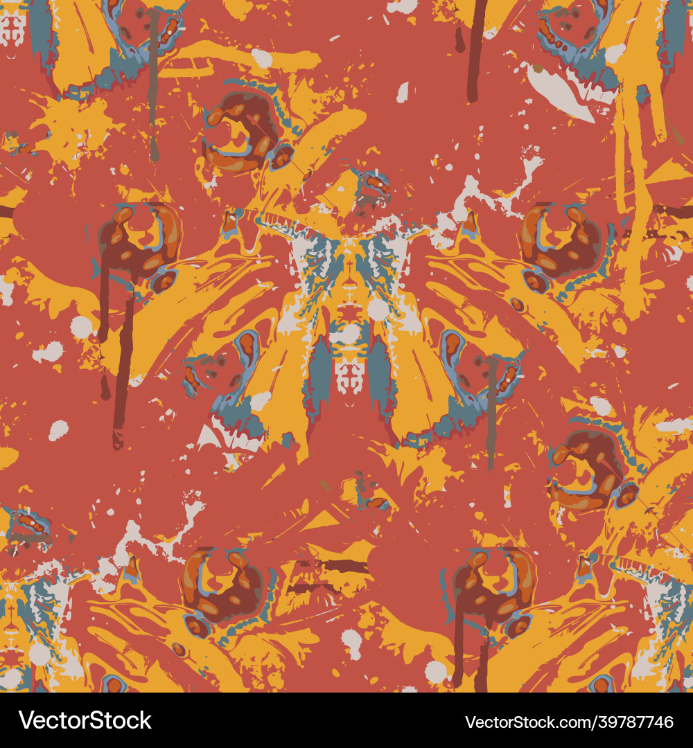 Abstract seamless pattern with butterflies Abstract seamless pattern with butterflies Vector Image