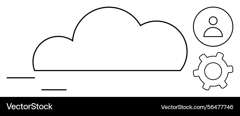 Cloud computing with user management and system Cloud computing with user management and system vector image