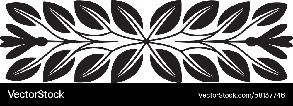 Leaf Border Pattern Vector Image
