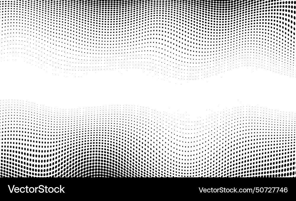 Monochrome gradient halftone dots background Vector Image
