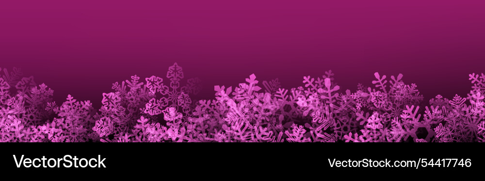 Pink snowflake border with gradient background Pink snowflake border with gradient background vector image