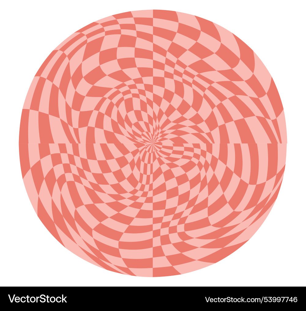Psychedelic checkerboard poster Vector Image