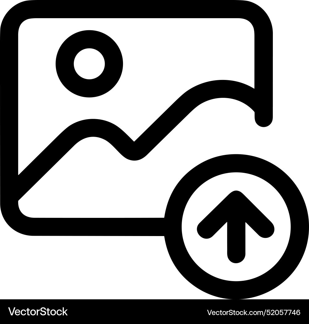 Upload outline icon symbol image Upload outline icon symbol image Vector Image