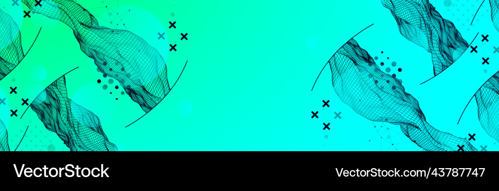 Abstract wave is made in a frame style Vector Image