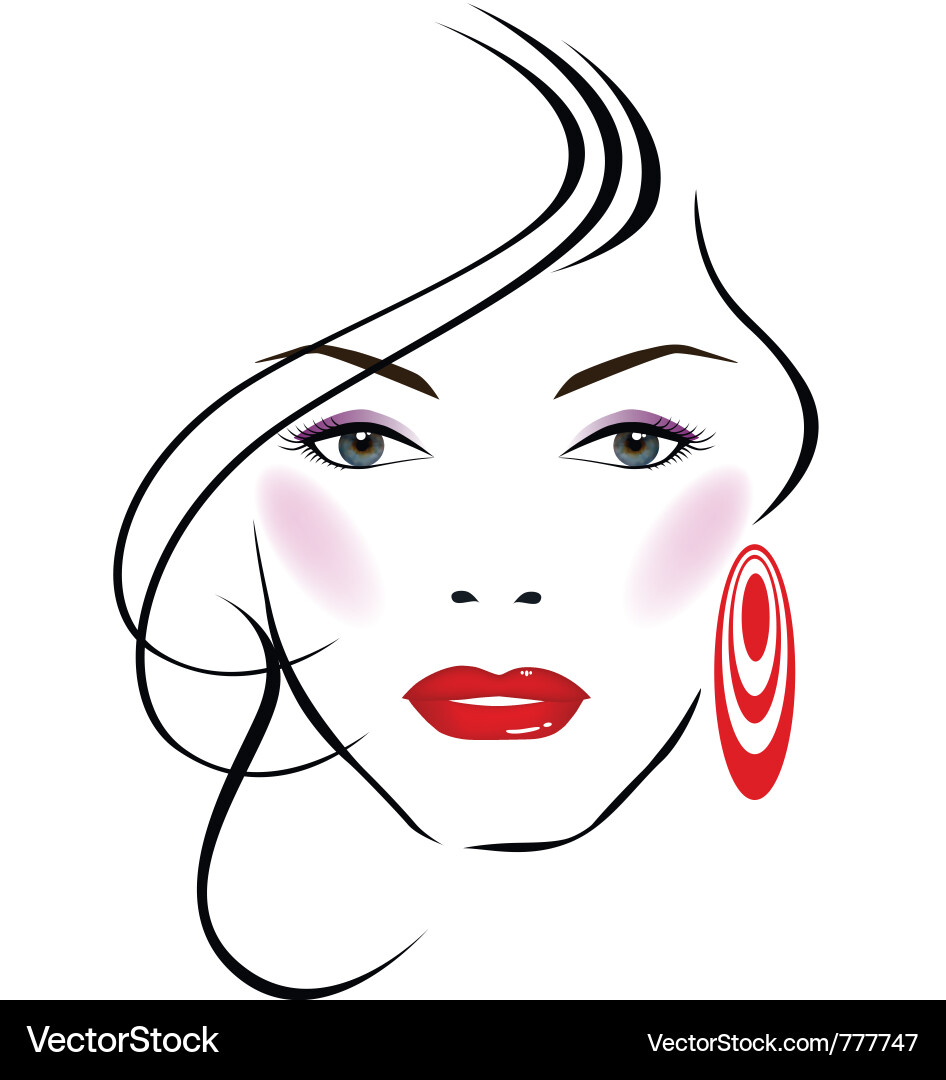Elegant Girl Portrait vector image