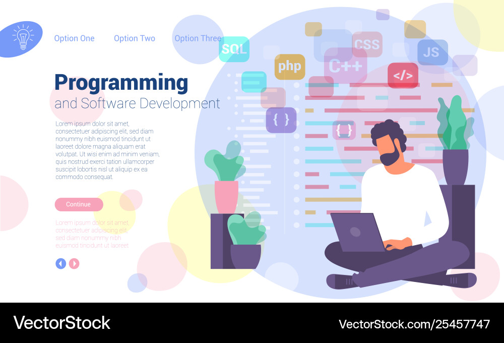 Programmer at work vector image