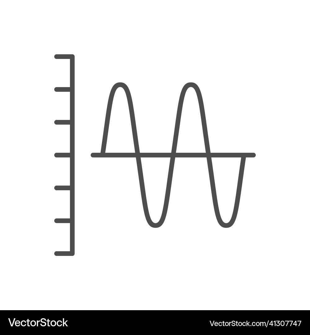 Sound graph line outline icon Sound graph line outline icon vector image