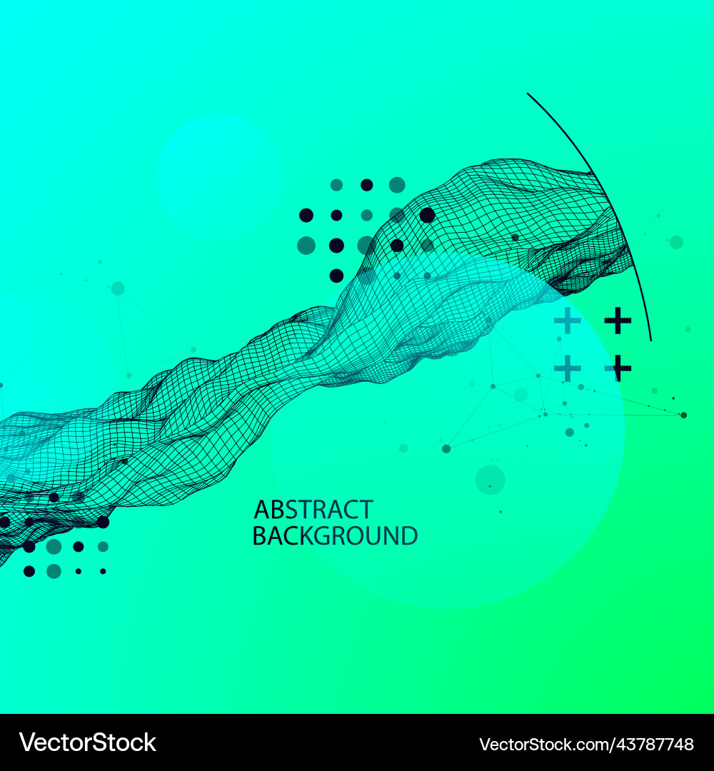 Abstract wave is made in a frame style Vector Image