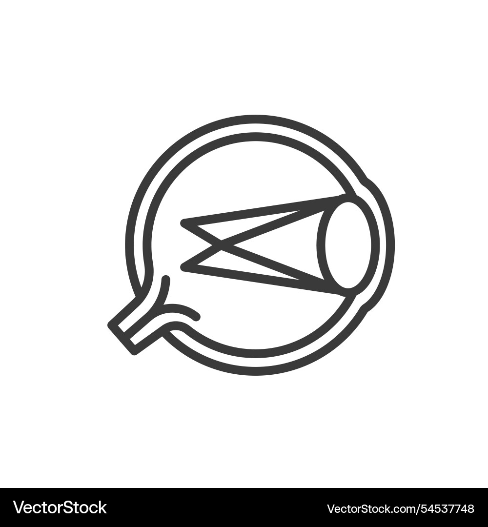 Astigmatism icon in line design Vector Image