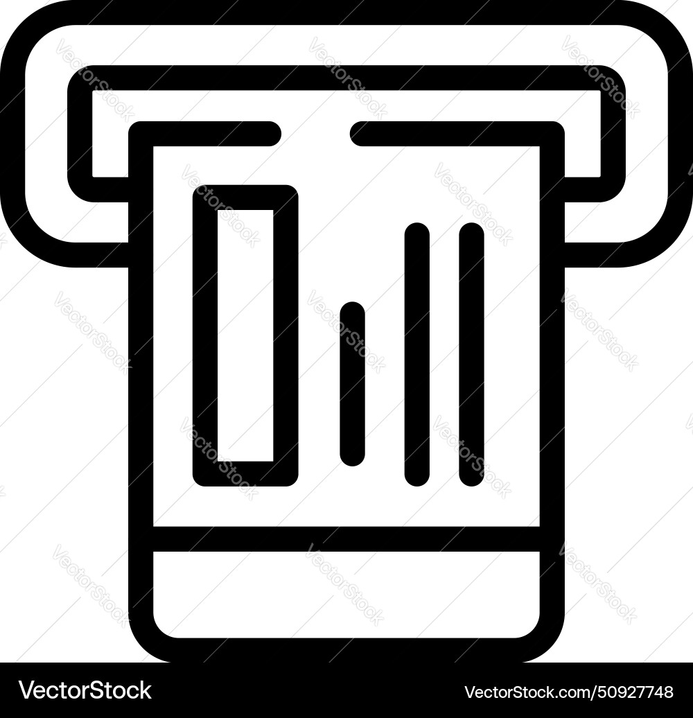 Automated ticketing machine icon outline Automated ticketing machine icon outline Vector Image