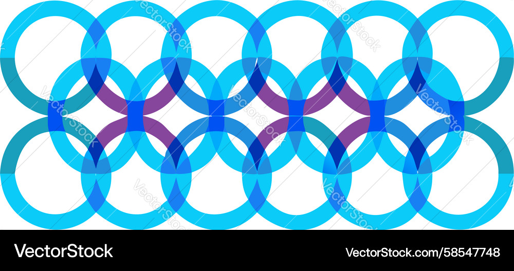 Interlocking Rings Abstract Pattern Vector Image