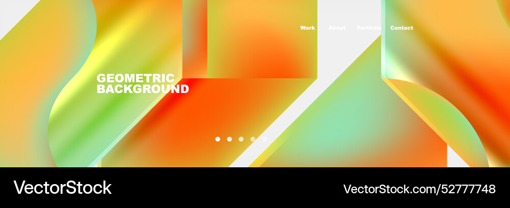 Minimal geometric web site page template design Minimal geometric web site page template design vector image