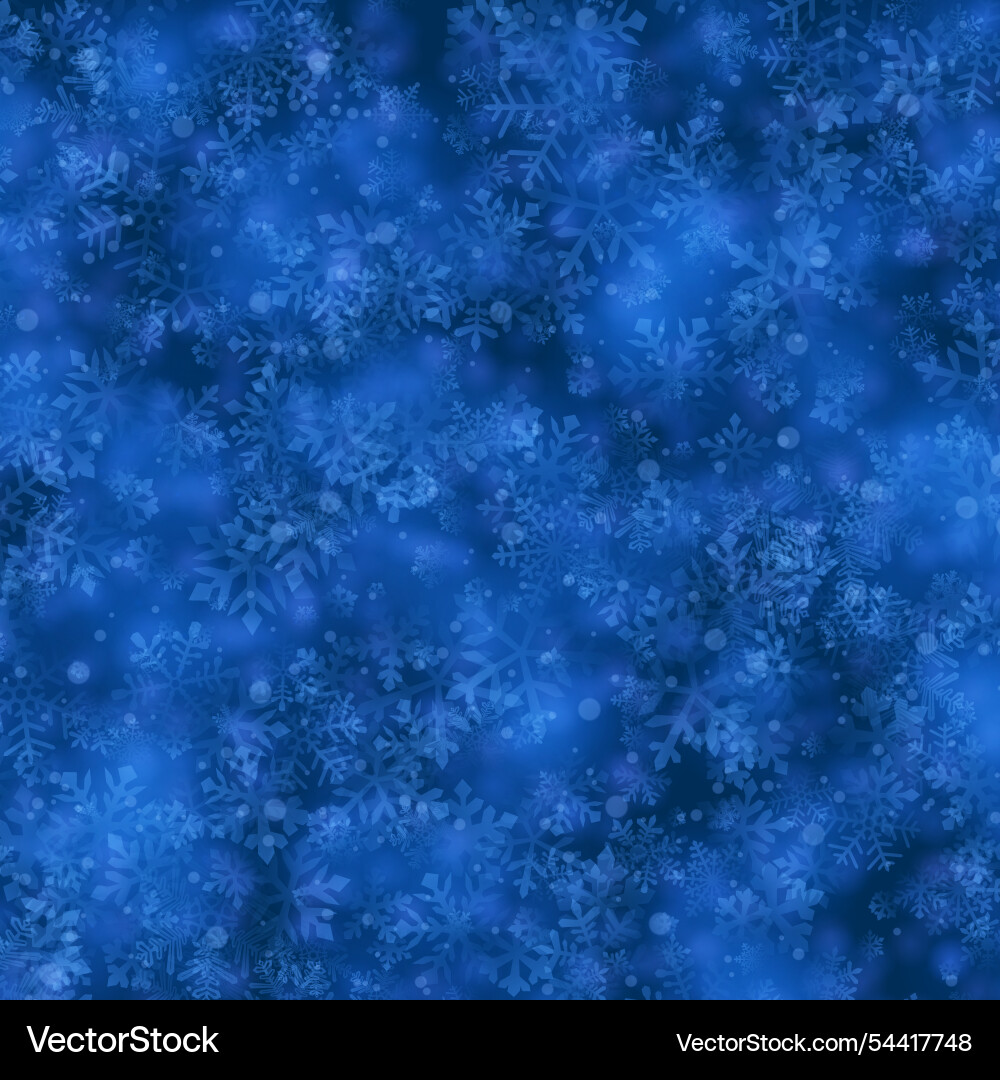 Winter blue snowflake pattern background Vector Image