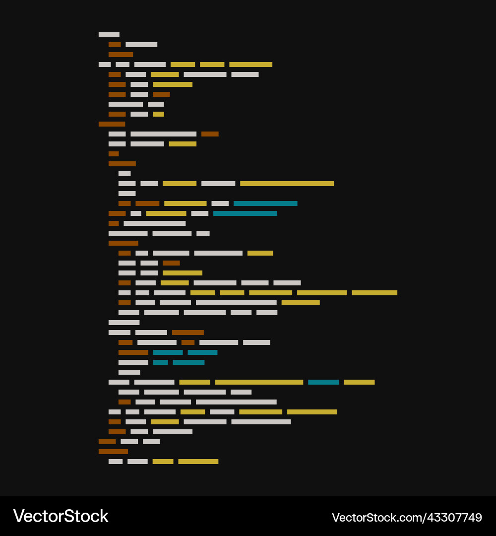 Code Snippet on Dark Background Vector Image