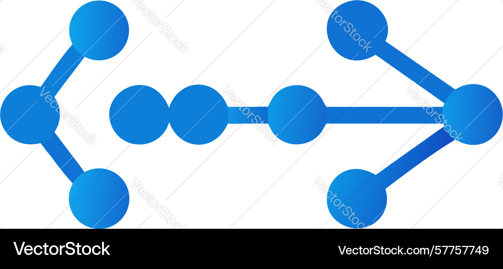 Connected arrows progress icon design generative vector image