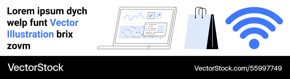 E-commerce platform with data analytics shopping E-commerce platform with data analytics shopping vector image