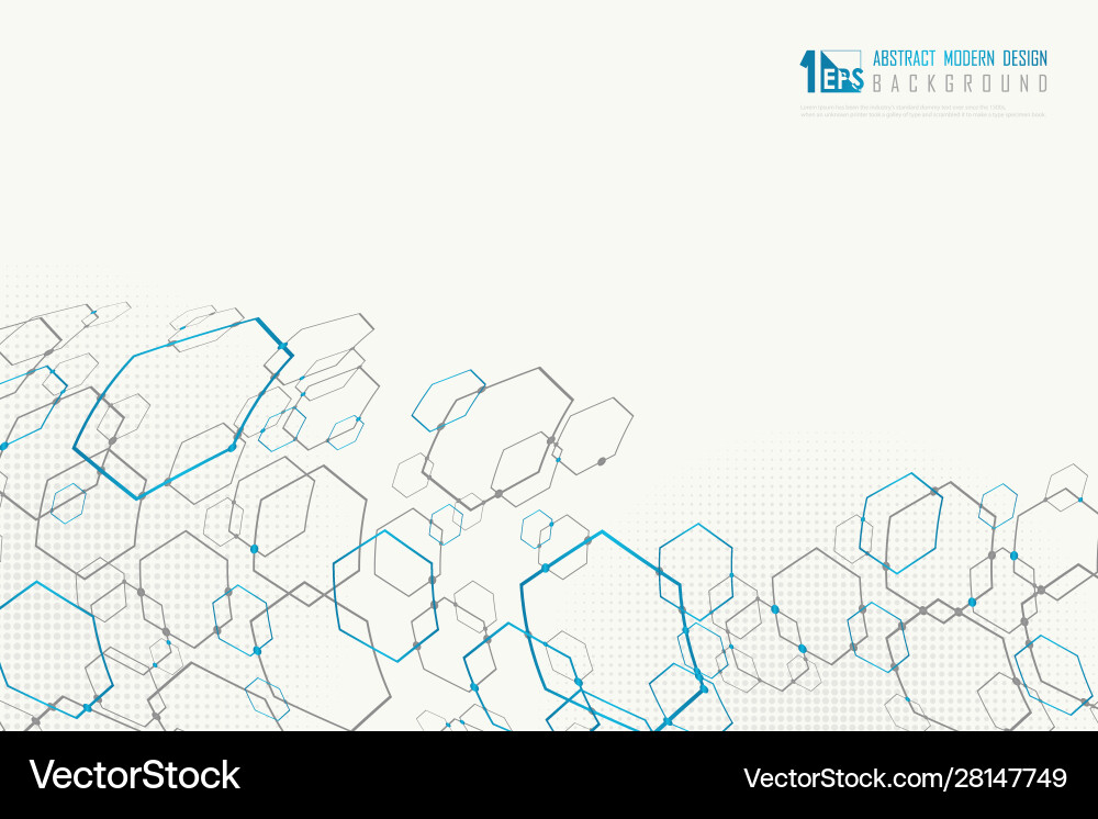 Modern Hexagonal Technology Background Vector Image