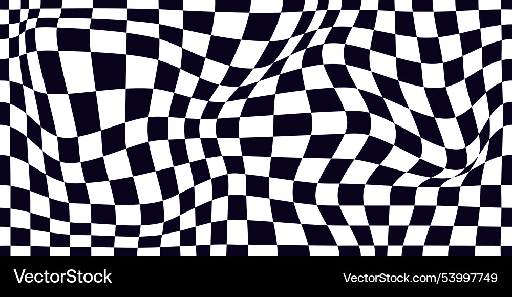 Psychedelic checkerboard pattern vector image