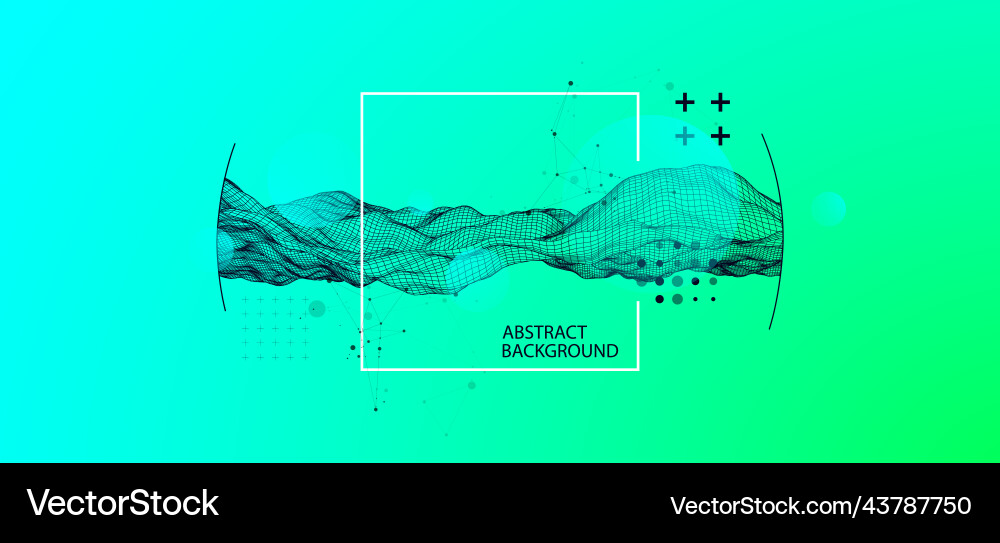 Abstract wave is made in a frame style Abstract wave is made in a frame style vector image