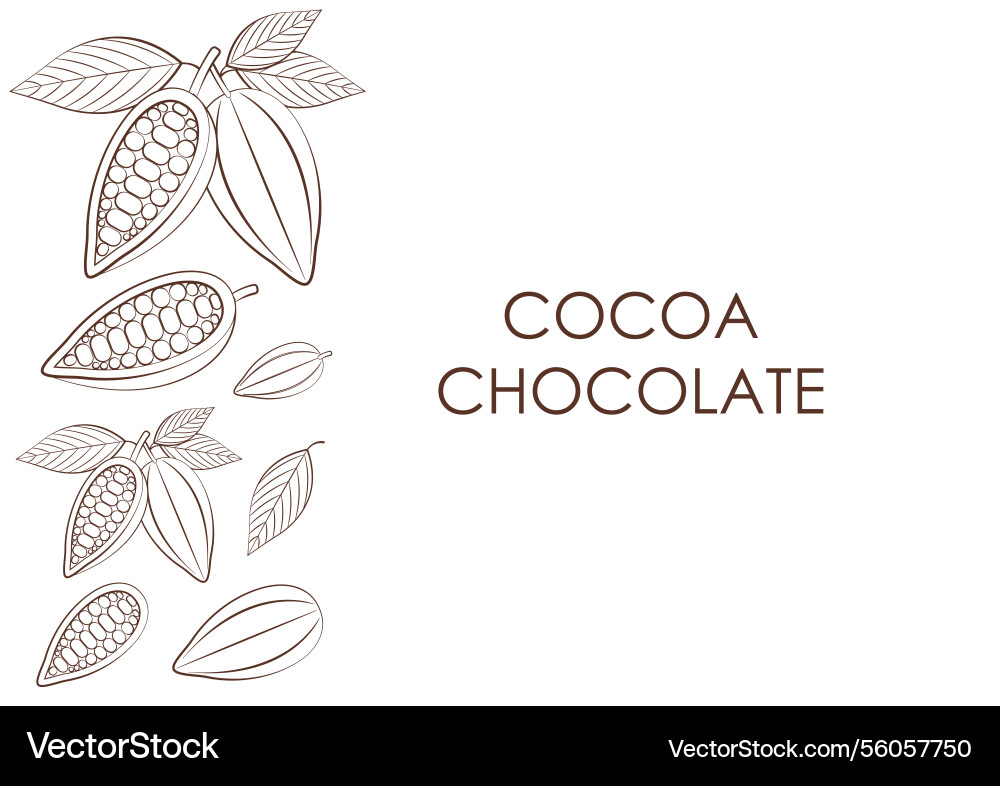 Cocoa template frame Vector Image