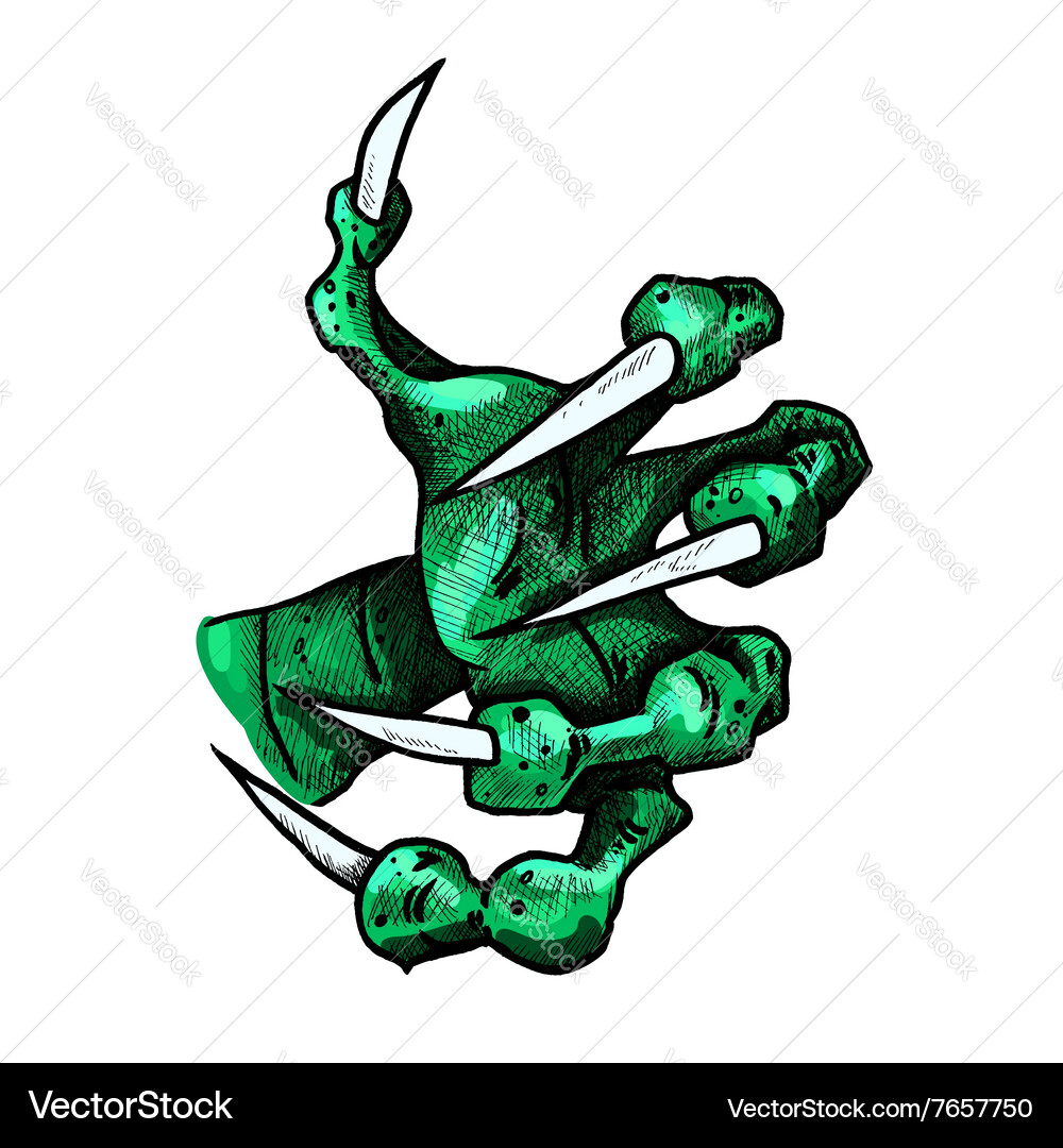 Dragon or monster paw Vector Image