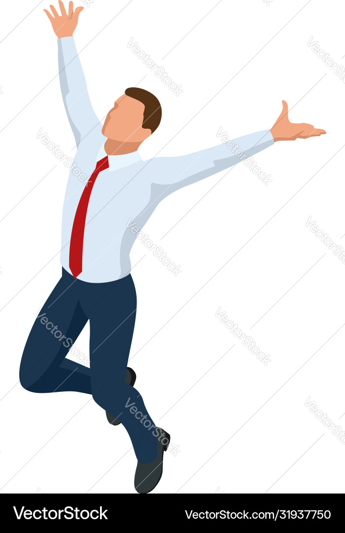 Isometric businessman isolated on write creating Isometric businessman isolated on write creating vector image