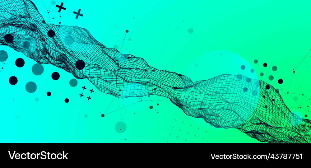 Abstract wave is made in a frame style Abstract wave is made in a frame style Vector Image