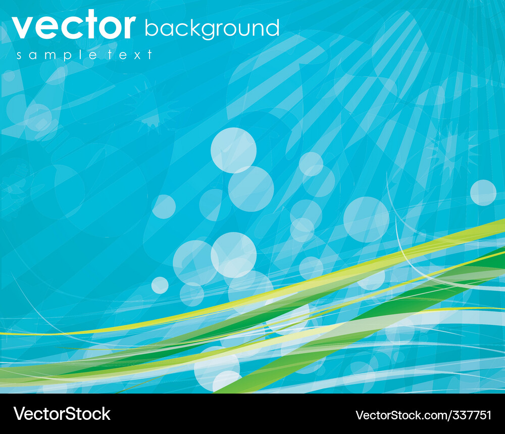 Aqua Element Background with Text Space Vector Image