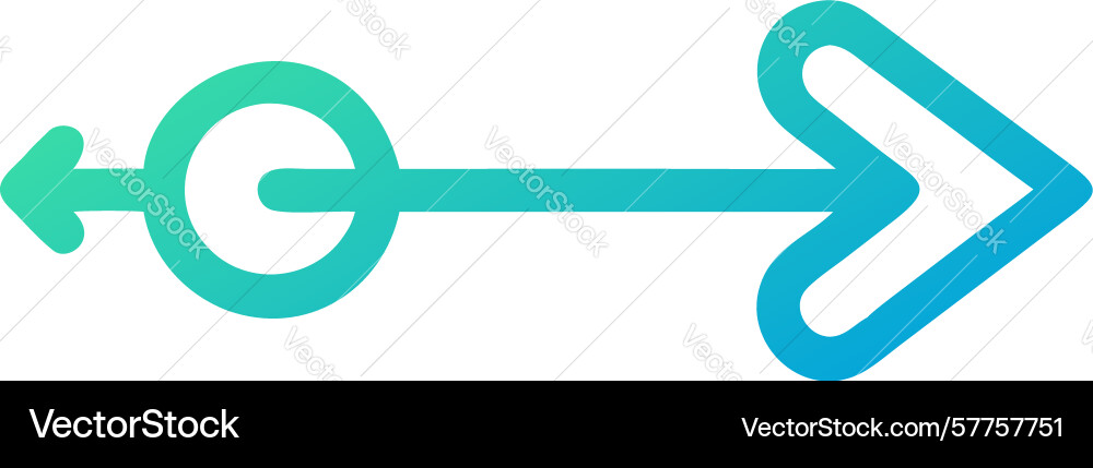 Curved directional arrow icon design generative ai vector image