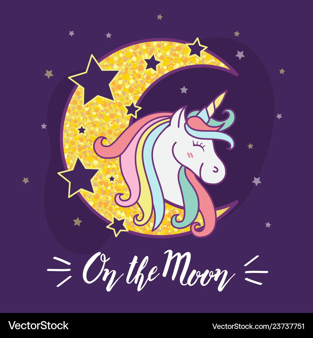 Cute unicorn cartoon character design Cute unicorn cartoon character design vector image