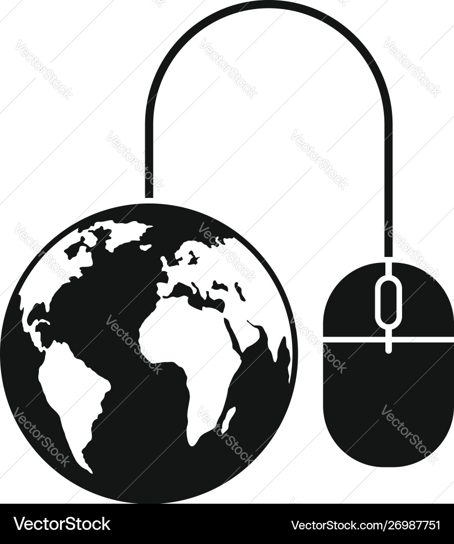 Global web banking icon simple style Global web banking icon simple style vector image