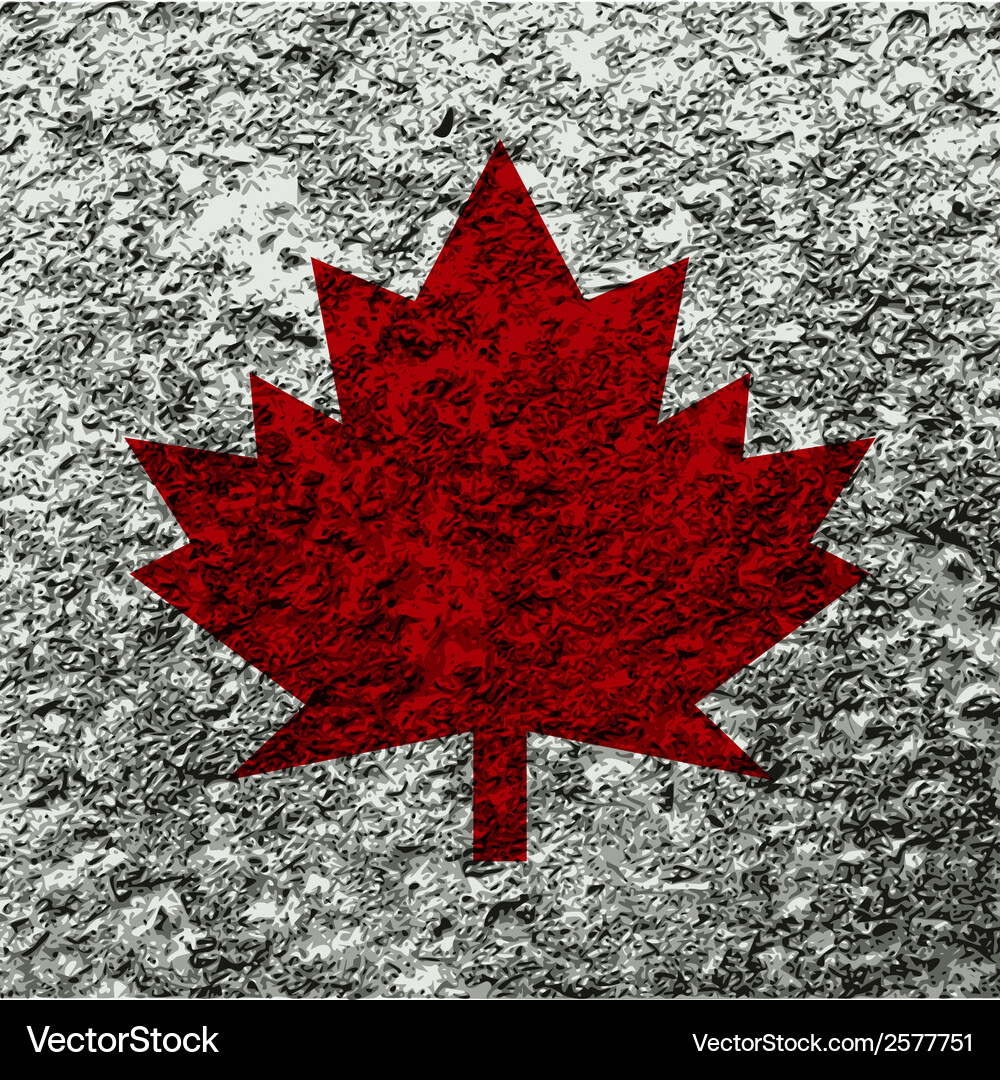 Maple leaf flat modern web button and space Vector Image