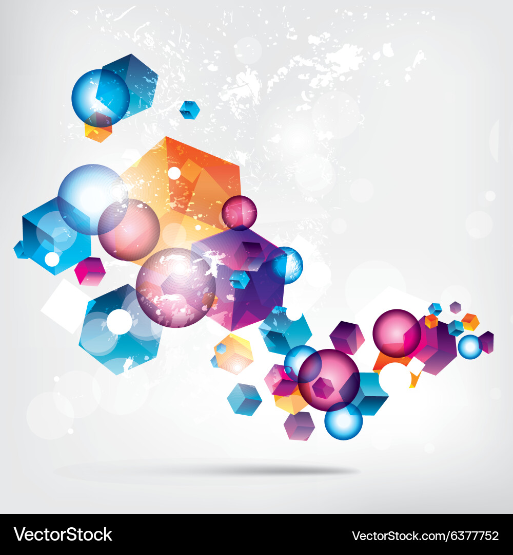 Abstract background with colored elements vector image