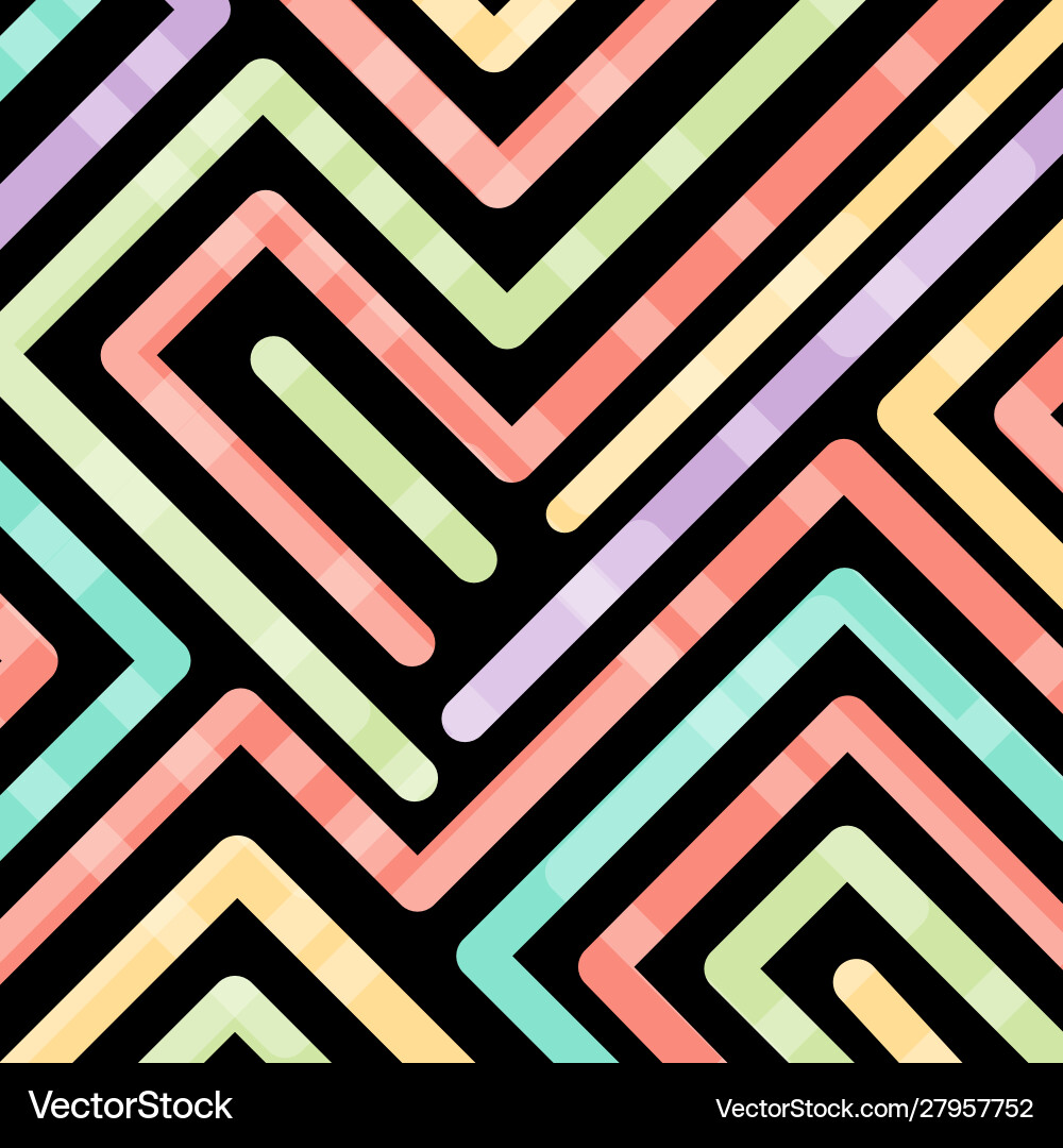Abstract Colored Line Pattern vector image