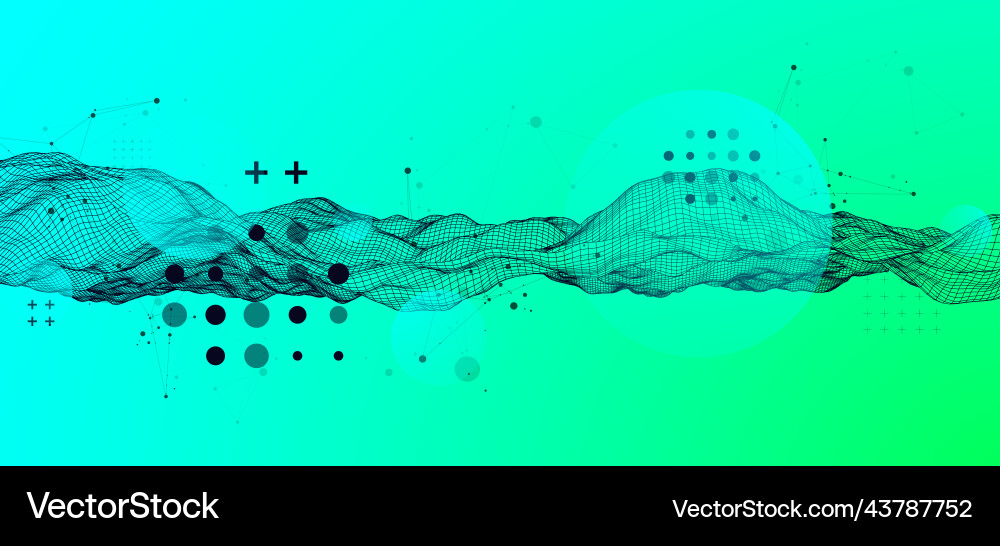 Abstract wave is made in a frame style Abstract wave is made in a frame style Vector Image