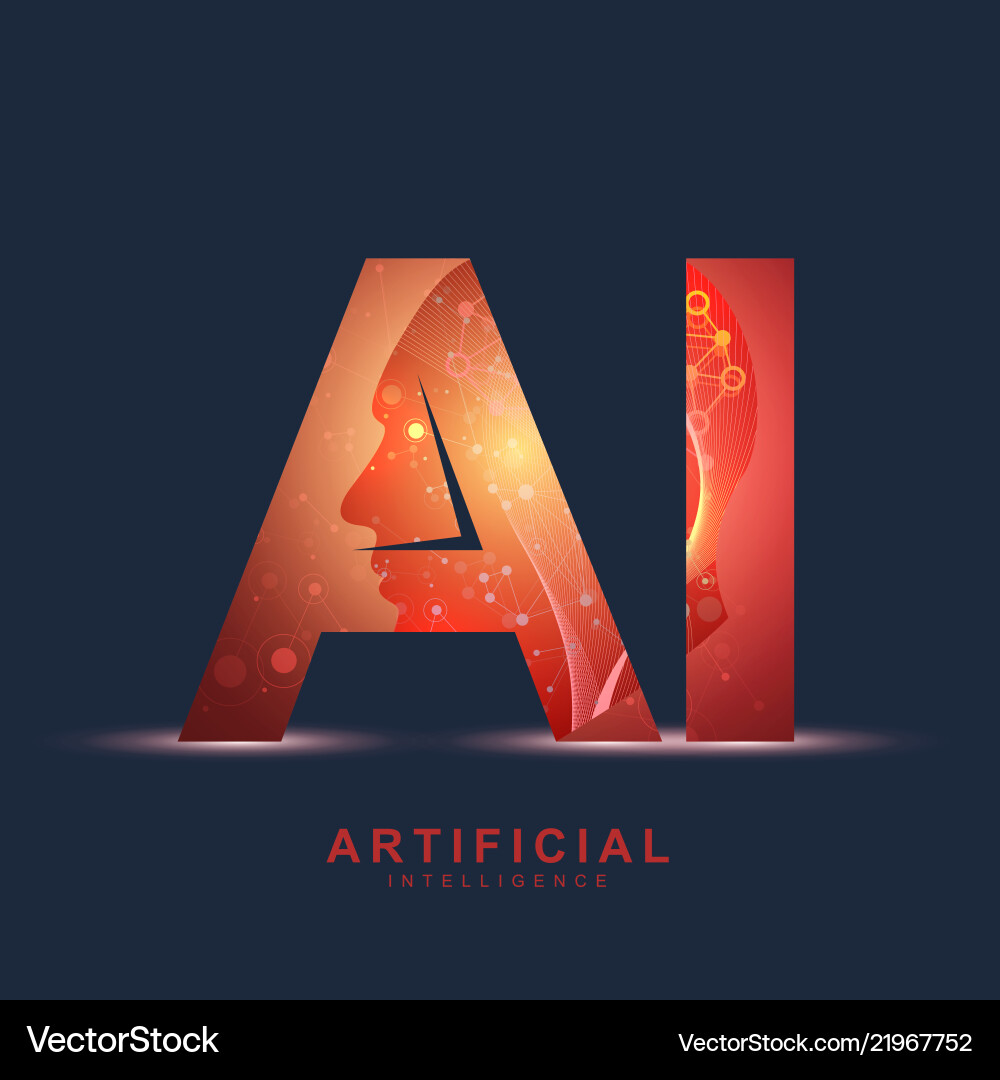 Artificial Intelligence Neural Network vector image