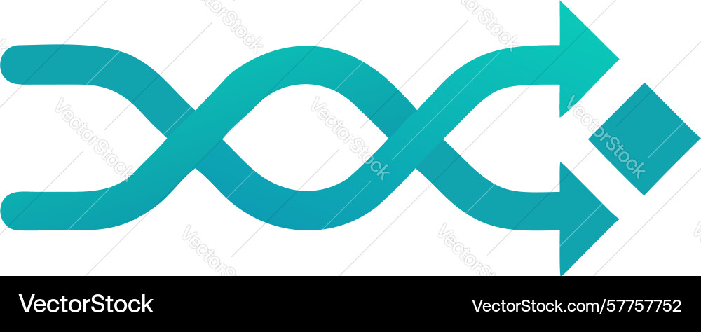 Intersecting loop arrows icon design generative ai vector image