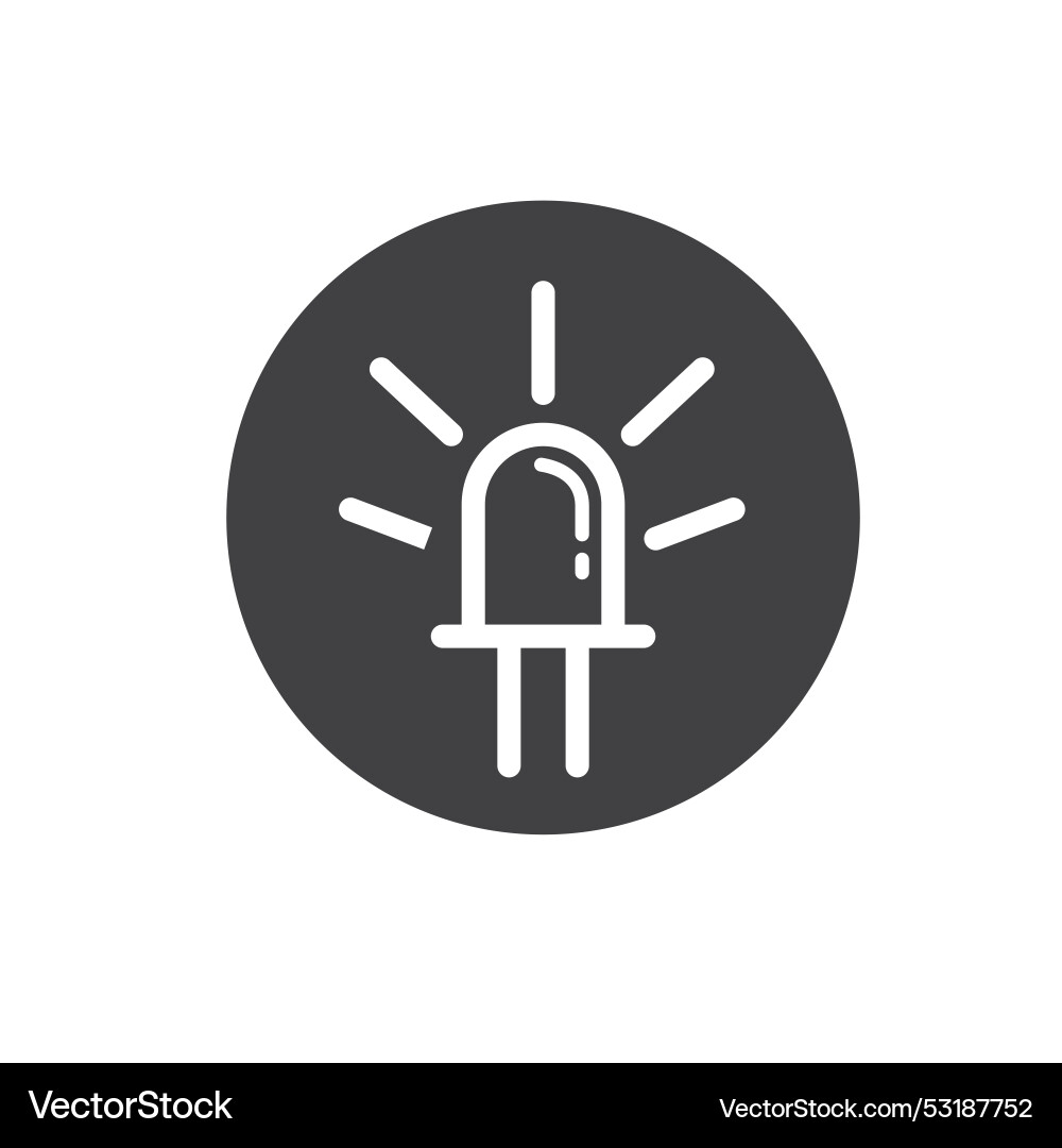 Light indicator icon element design template Light indicator icon element design template vector image