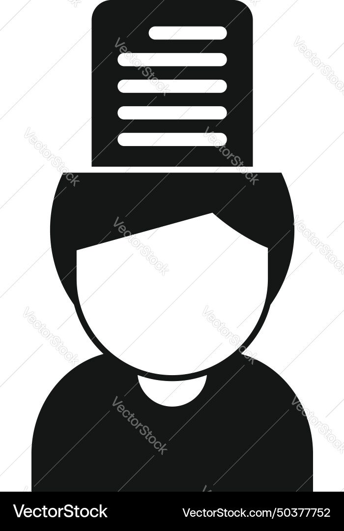 New file memory icon simple person work New file memory icon simple person work vector image