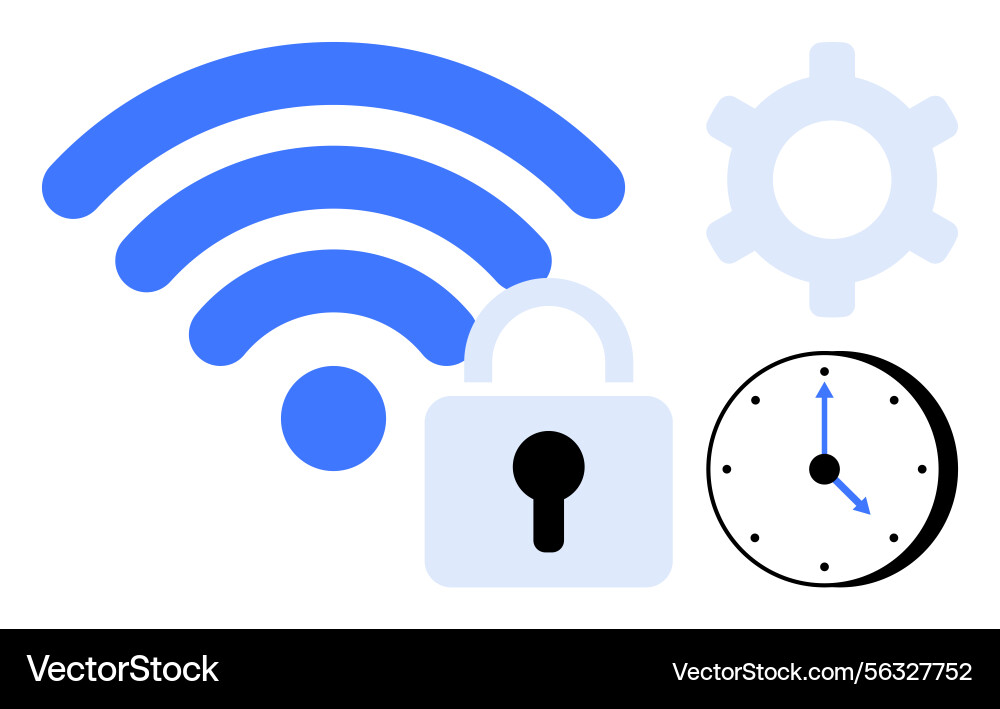 Secure Wireless Network Security vector image