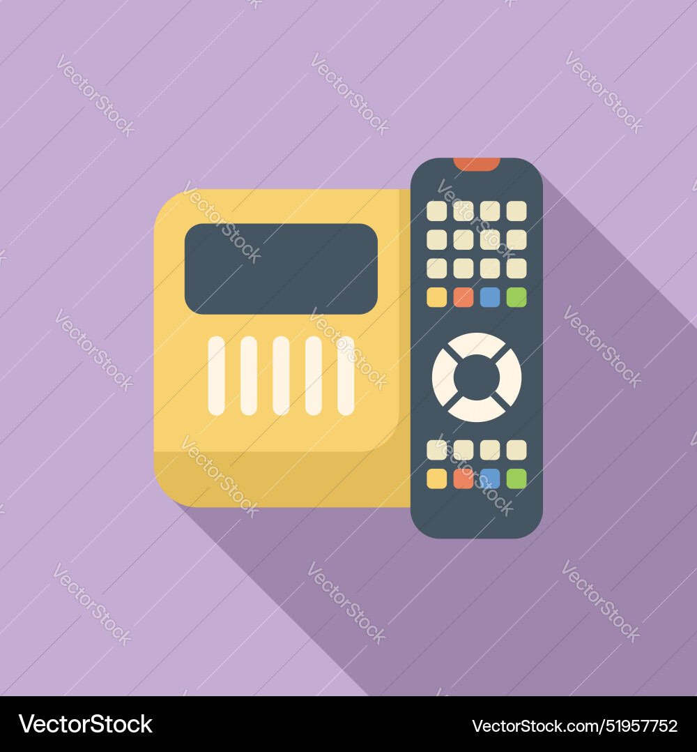 Tv set top box receiver device with remote control Tv set top box receiver device with remote control vector image