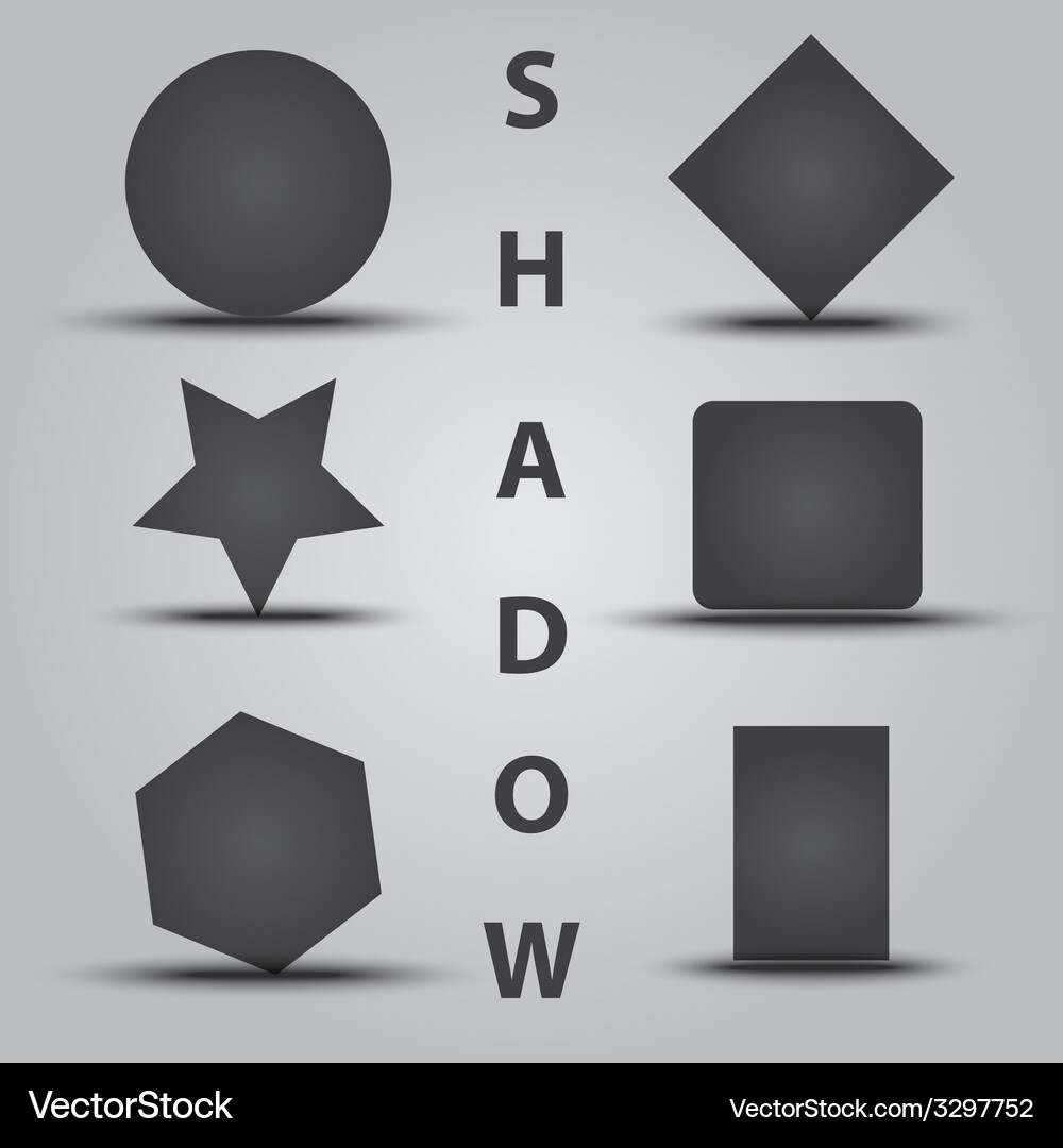 Various simple object with shadow eps10 Vector Image