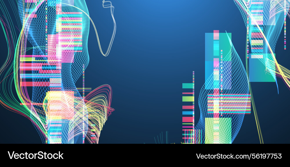 Abstrakte Daten Waveform Hintergrund mit dynamisch Abstrakte Daten Waveform Hintergrund mit dynamisch vektorbild