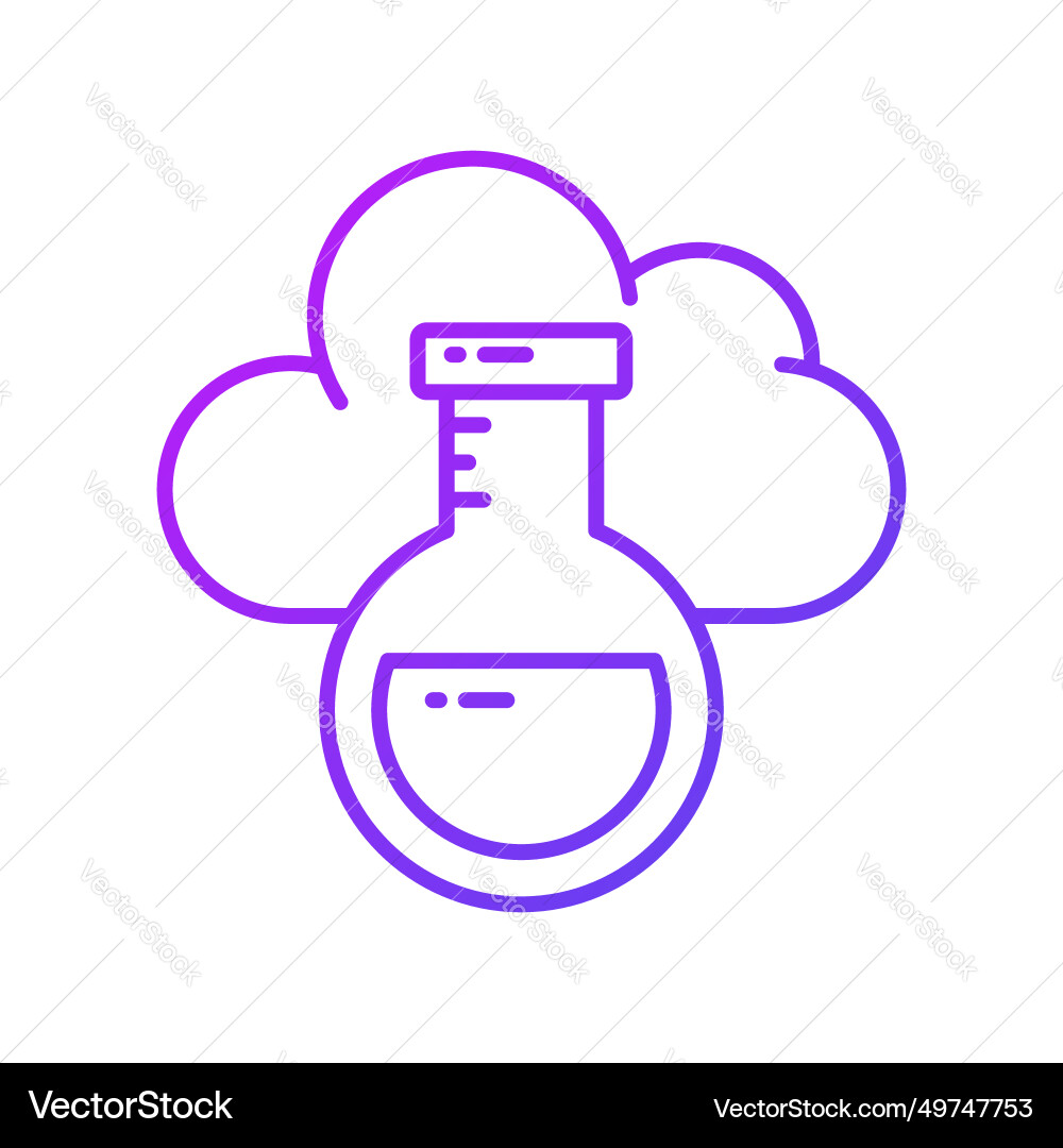 Cloud with flask showing concept vector image
