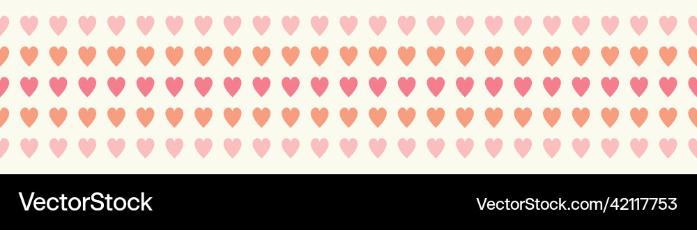 Heart pattern banner background seamless repeat Heart pattern banner background seamless repeat vector image