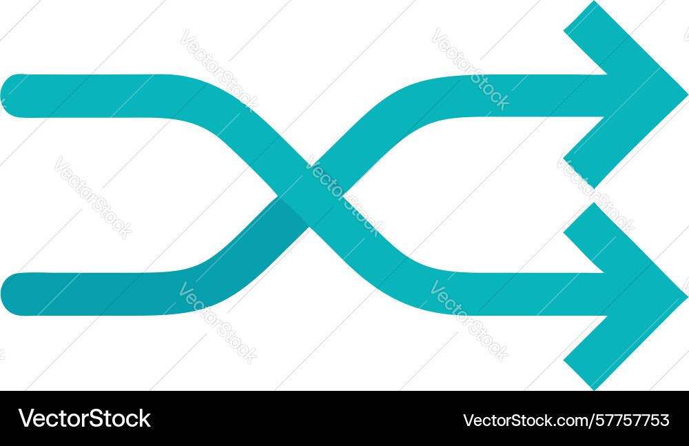 Shuffle or loop arrows icon design generative ai vector image