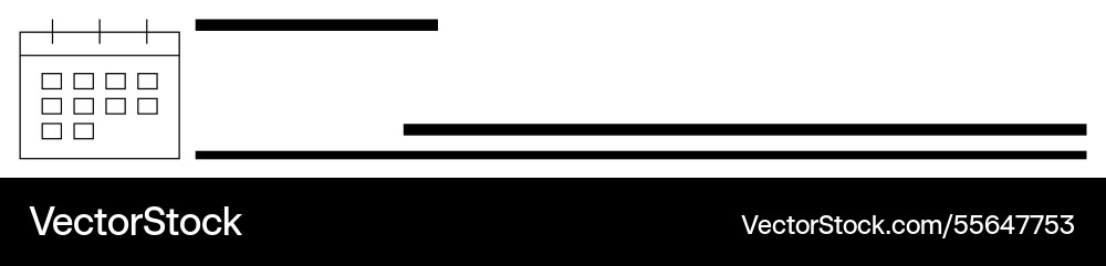 Simple calendar layout with horizontal lines Simple calendar layout with horizontal lines vector image